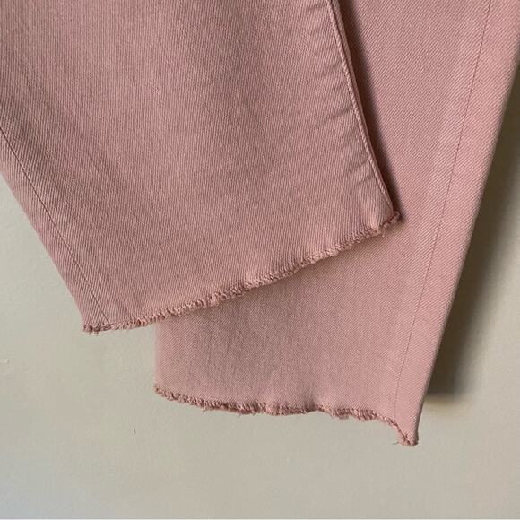 7 FAM x No21 | Slouchy Crop Jeans High Rise Cipria Pink Unisex Size 24 - Picture 4 of 10